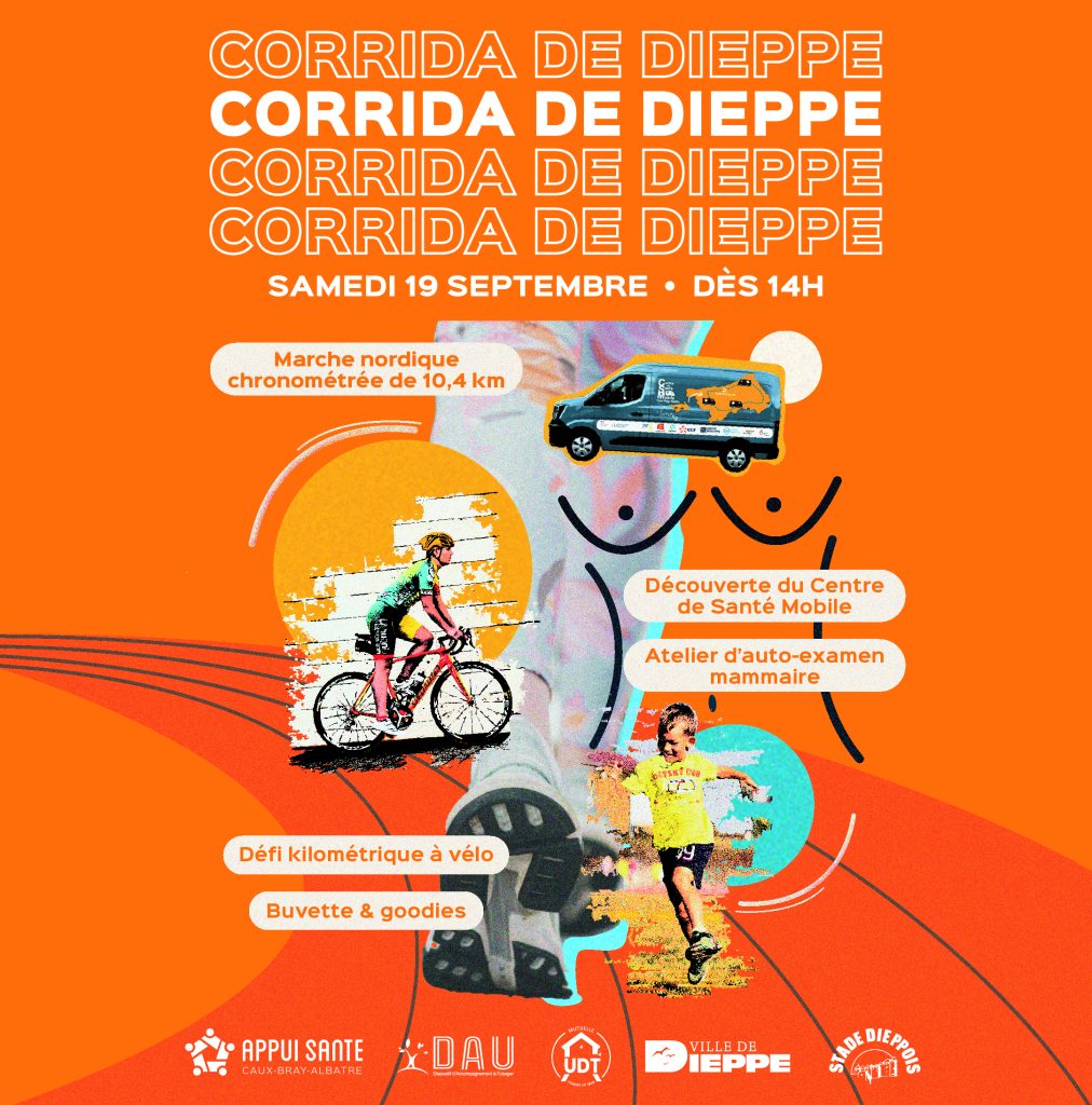 Affiche Corrida - AS CBA Appui Santé Caux Bray Albâtre Dieppe