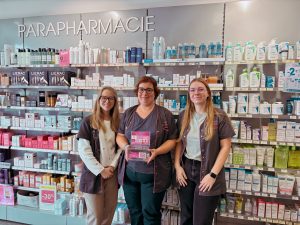Pharmacie Lebrun Marc Urne de dons octobre rose appui sante cba caux bray albâtre dieppe