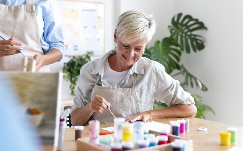 Activité patient DAU - peinture dispositif d'accompagnement à l'usager appui santé caux bray albâtre