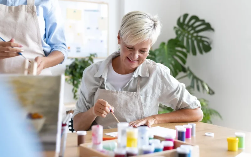 Activité patient DAU - peinture dispositif d'accompagnement à l'usager appui santé caux bray albâtre