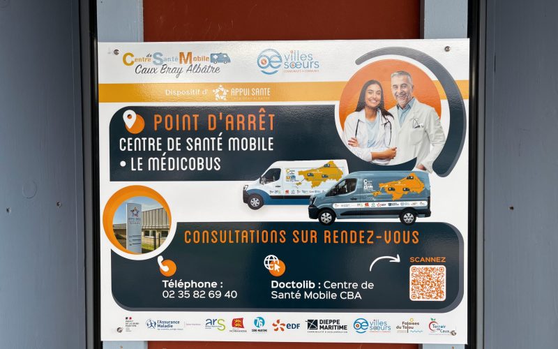 Plaque CDS - Le Tréport centre de santé mobile appui santé caux bray albâtre